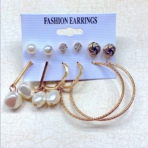 Set of costume jewelry earrings